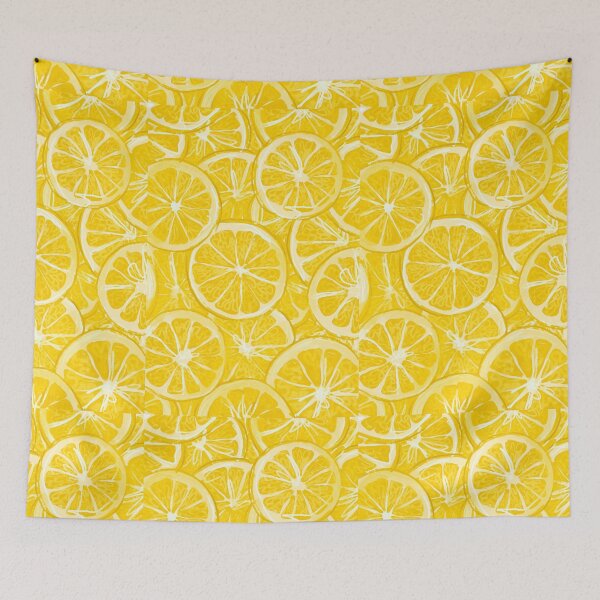 Item preview, bright yellow lemon slices designed and sold by rhinestonerodeo.