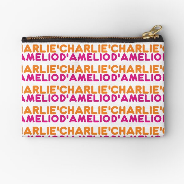 Charlie Damelio | Dunkin White Tiled Zipper Pouch