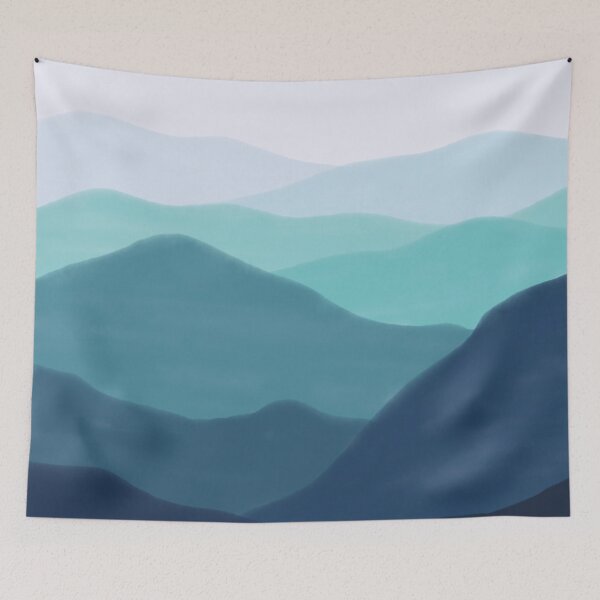 Item preview, Blue Gradient Mountains designed and sold by trajeado14.