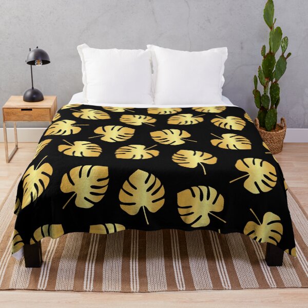 Item preview, Golden Monstera plants leaves seamless pattern for hawaii or aloha feeling designed and sold by anins-azuree.