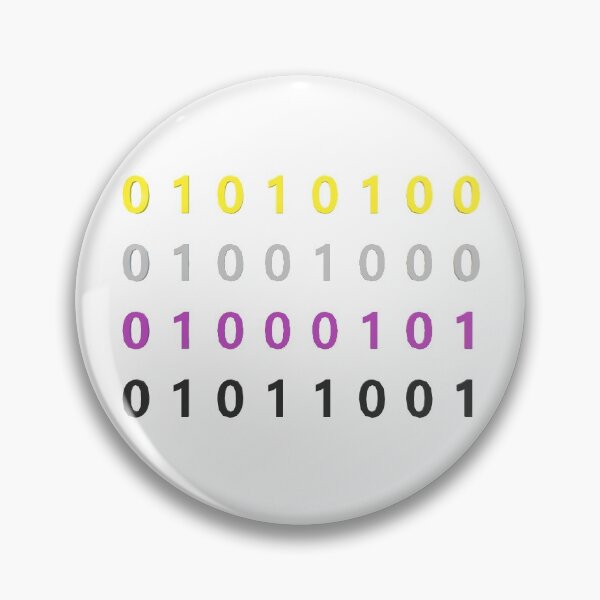 Item preview, Copy of THEY Non-binary binary code designed and sold by Spectrum Perspectives.