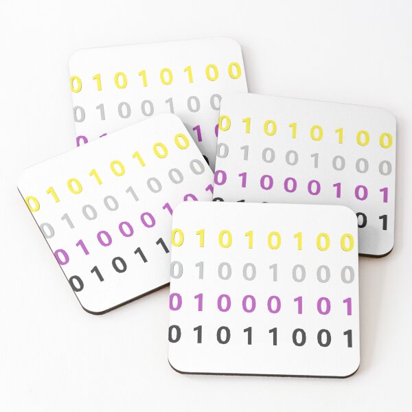 Item preview, Copy of THEY Non-binary binary code designed and sold by Spectrum Perspectives.