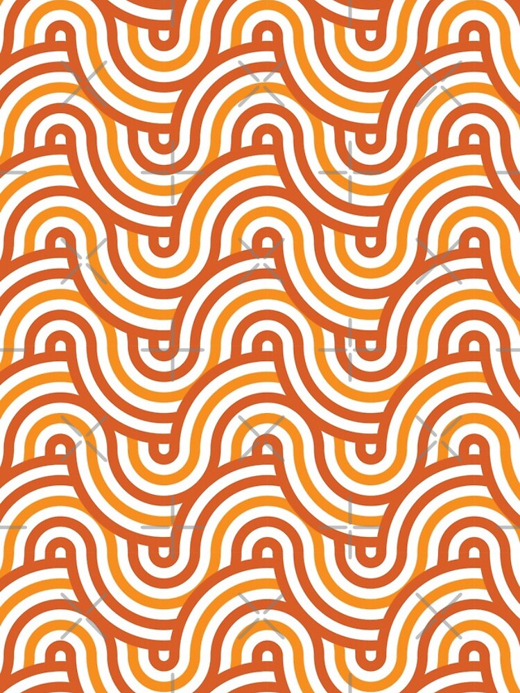 Thumbnail 4 of 4, iPhone Case, Horizontal Waves Pattern – Orange designed and sold by RoguePatterns.