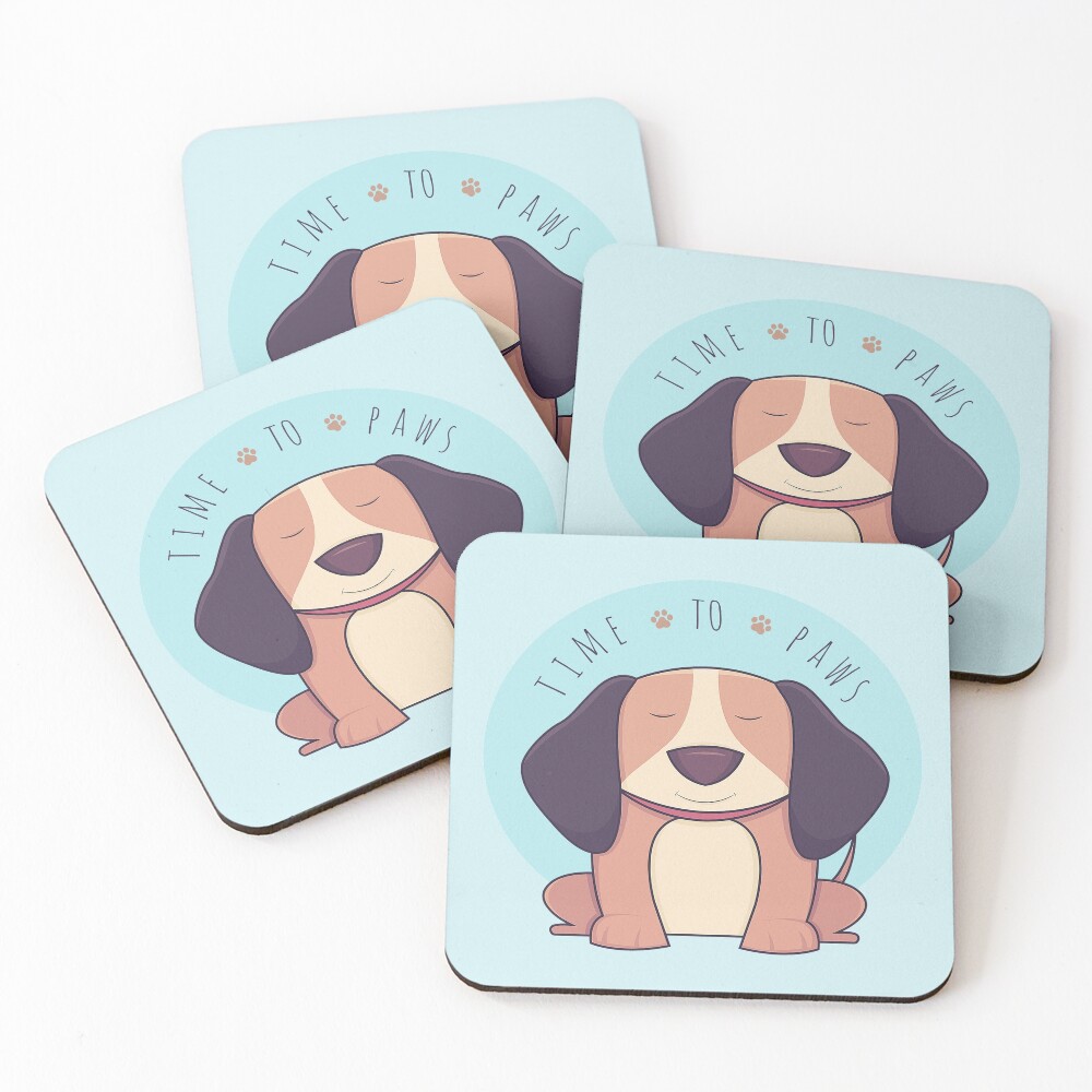TIME 2 PAWS Coasters (Set of 4)