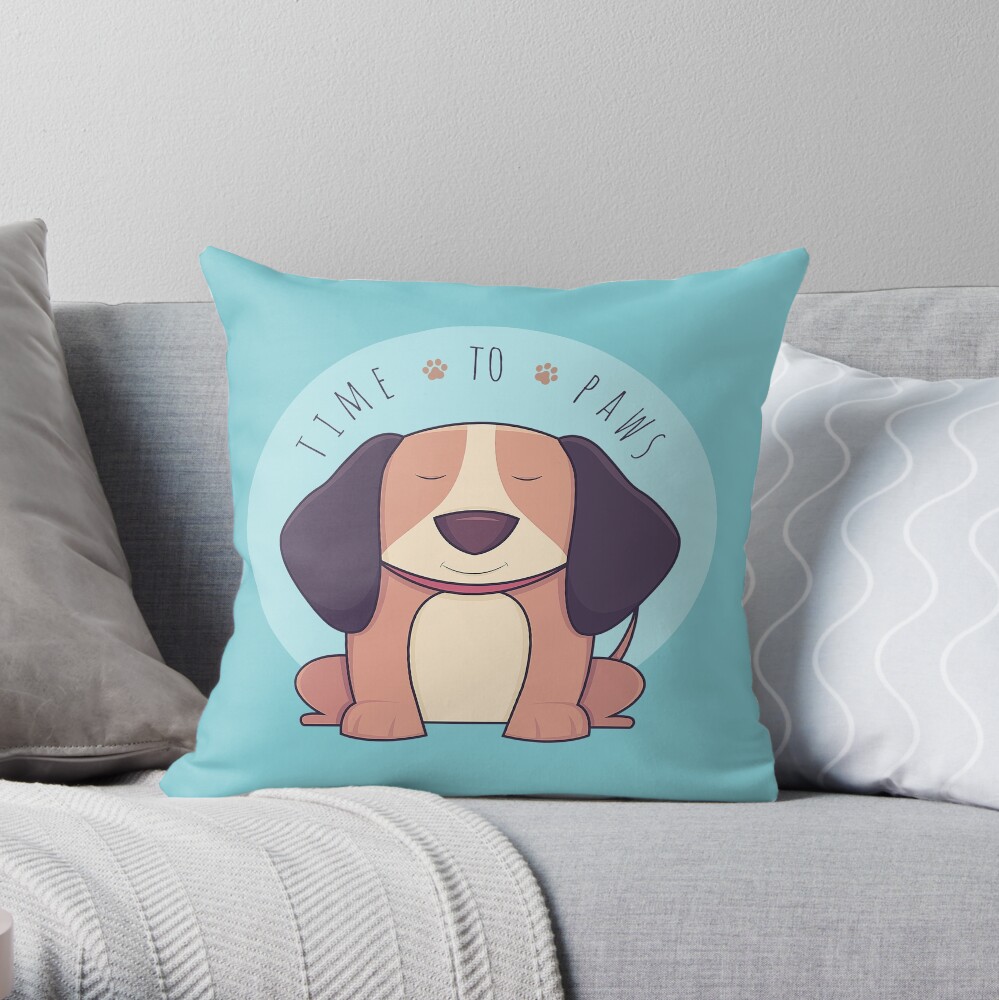 TIME 2 PAWS Throw Pillow
