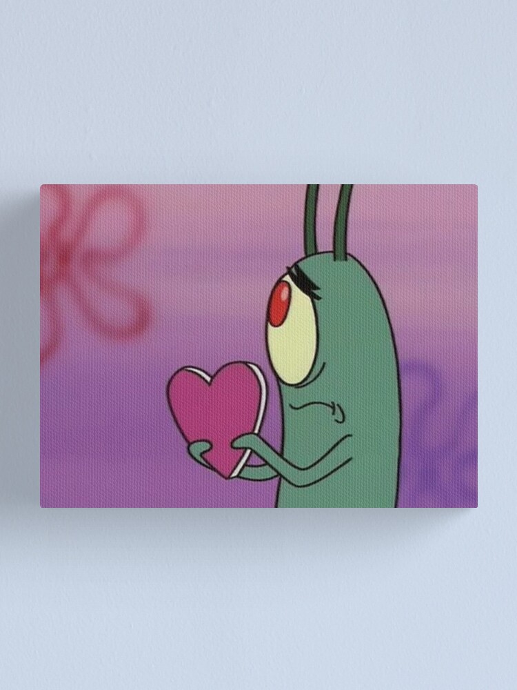 plankton heart meme Canvas Print