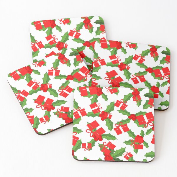 Item preview, Christmas Season Colorful Mistletoe and Gift Pattern designed and sold by Dream Wear.