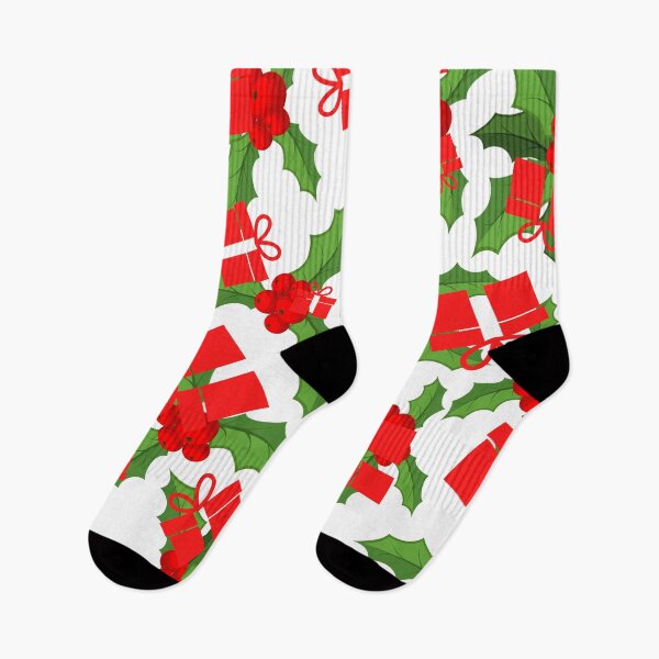 Item preview, Christmas Season Colorful Mistletoe and Gift Pattern designed and sold by Dream Wear.