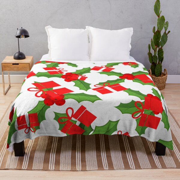 Item preview, Christmas Season Colorful Mistletoe and Gift Pattern designed and sold by Dream Wear.