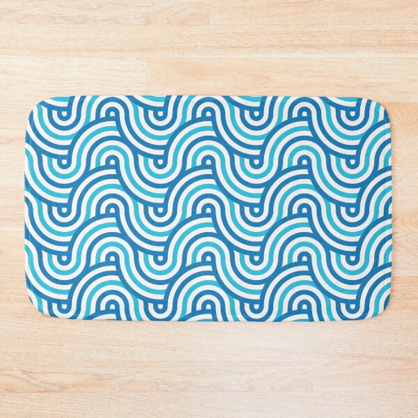 Item preview, Horizontal Waves Pattern – Blue designed and sold by RoguePatterns.