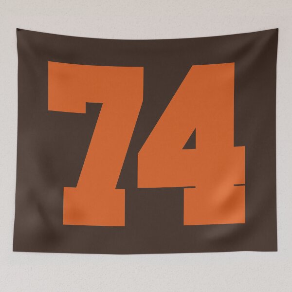 Item preview, 74 Number Cleveland Sports Seventy-Four Brown Jersey designed and sold by HelloFromAja.