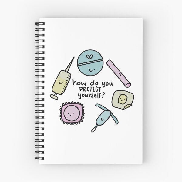 Item preview, How do you protect yourself? Birth Control / Contraception Cute Drawing / Cartoon designed and sold by alyskadraws.