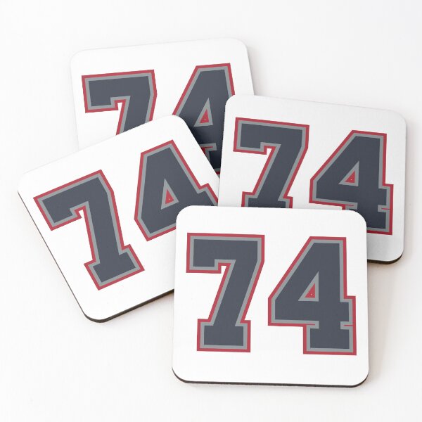 Item preview, 74 Navy Grey Red Sports Number Seventy-Four designed and sold by HelloFromAja.