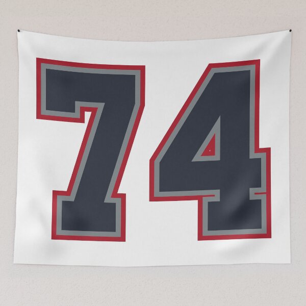 Item preview, 74 Navy Grey Red Sports Number Seventy-Four designed and sold by HelloFromAja.