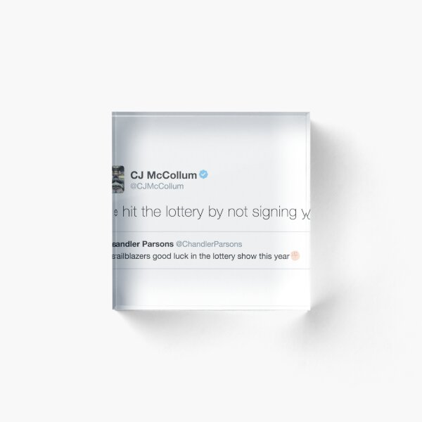 CJ McCollum Chandler Parsons Tweet Acrylic Block