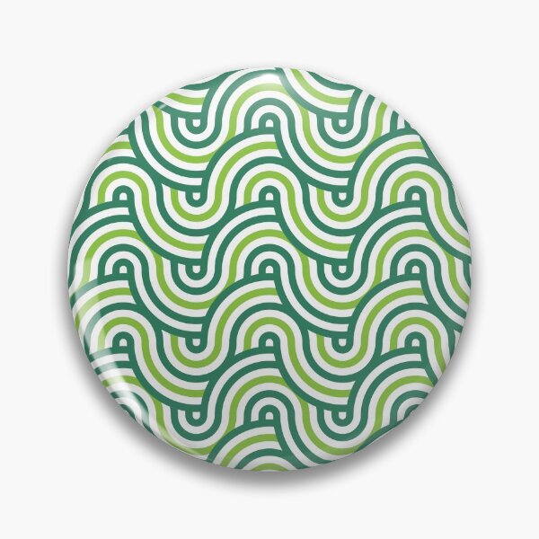 Item preview, Horizontal Waves Pattern – Green & Teal designed and sold by RoguePatterns.