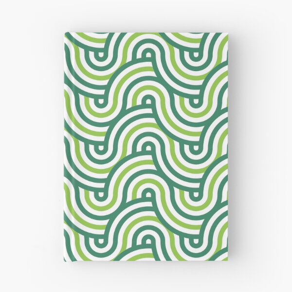 Item preview, Horizontal Waves Pattern – Green & Teal designed and sold by RoguePatterns.