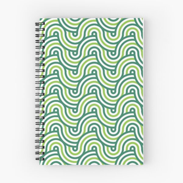 Item preview, Horizontal Waves Pattern – Green & Teal designed and sold by RoguePatterns.