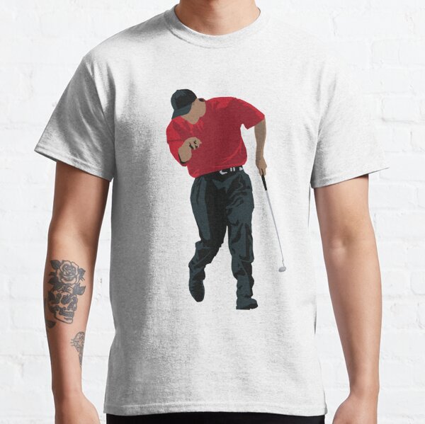 Tiger Woods, Finger Point, 2000, Sunday Red, Golf Clubs, Club Twirl, pga, Augusta, The Master, Win, Fist Pump, Golf, Golfer, Golfing, Golf Lover, For Golfers Classic T-Shirt