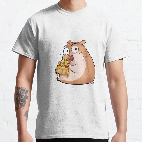 Knuddeliger Hamster isst einen leckere Pizza Classic T-Shirt