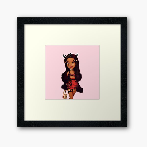 Bratz Jade fashion style chilling in bed with her kitty cat Greeting Card  for Sale by BCHShauni