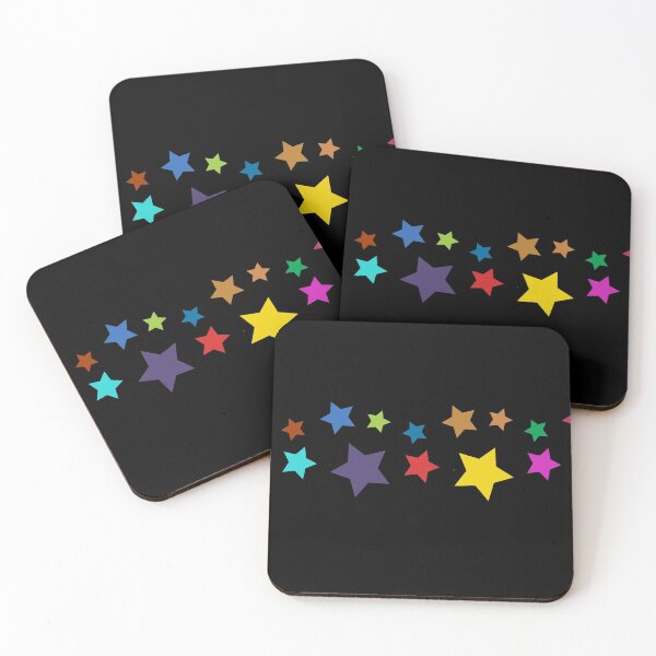 Item preview, colorful kids face mask Stars black  background designed and sold by Mo5tar.