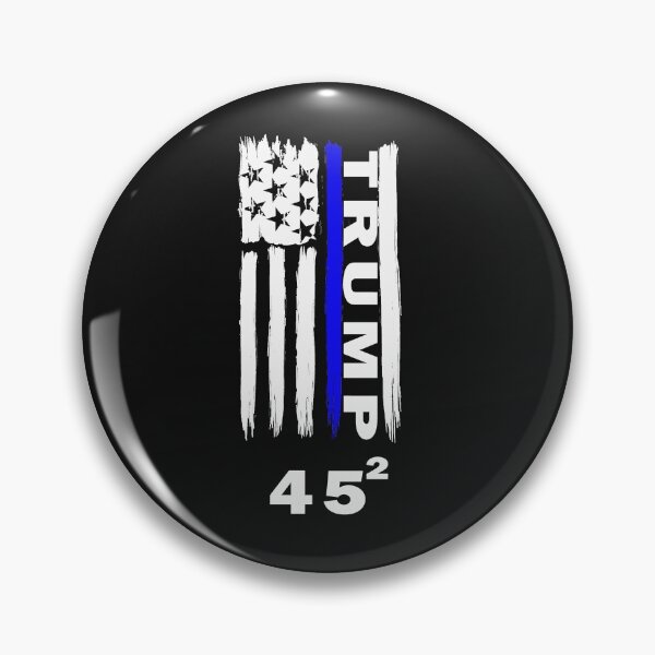 Item preview, 45 Squared Trump 2020 Thin Blue Line Vintage American Flag designed and sold by ExprezzDesigns.