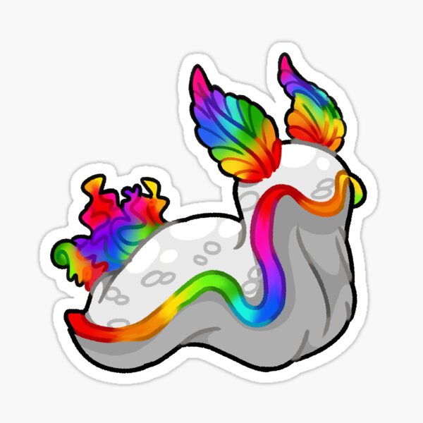 Item preview, RGB Nudibranch (white) designed and sold by cosmictricks.