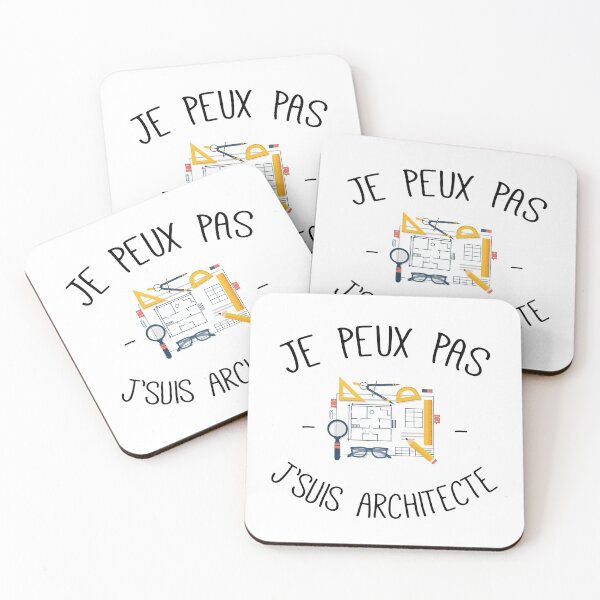 Aperçu de l'œuvre Je peux pas j'suis architecte créée et vendue par Sasha-Arts.
