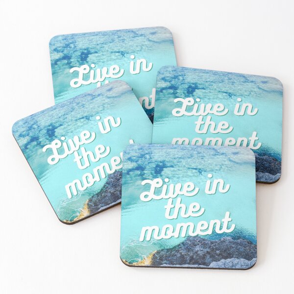 Item preview, Live in the moment ocean blue waves design designed and sold by Lorify.