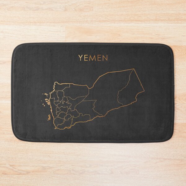 Item preview, Yemen Gold Outline Map with State Boundaries designed and sold by Alo.