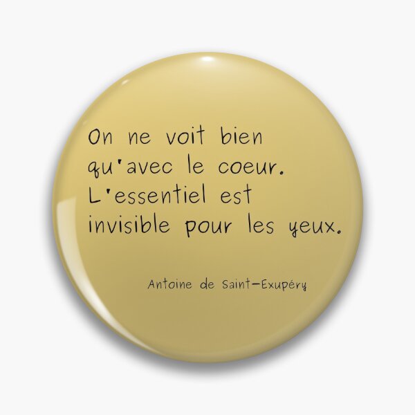 Item preview, Antoine de Saint Exupéry quote designed and sold by LordRaccoon.