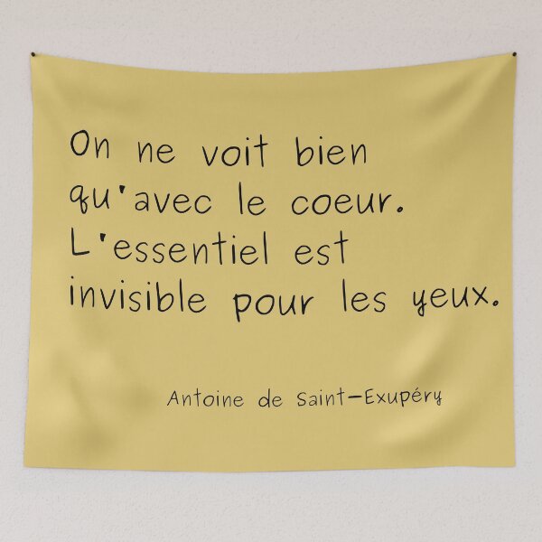 Item preview, Antoine de Saint Exupéry quote designed and sold by LordRaccoon.