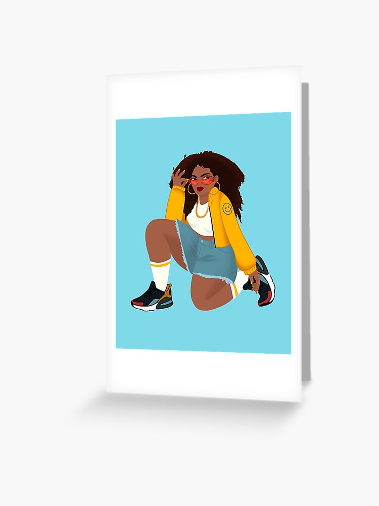 Awesome Black Curvy Woman Art Print