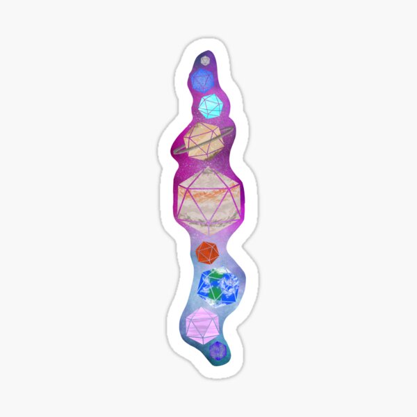 D20 Solar System Sticker