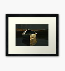 wooden boat Framed Print