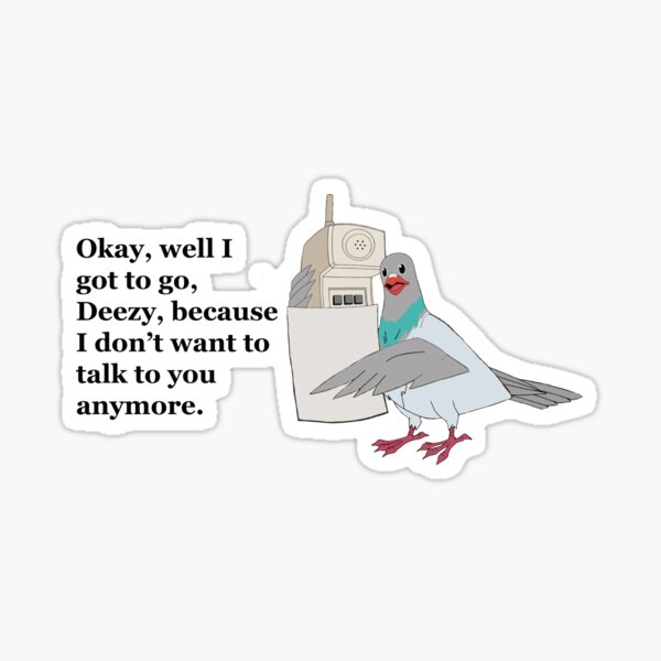 Mike Tyson Mysteries-- Pigeon Phone Sticker