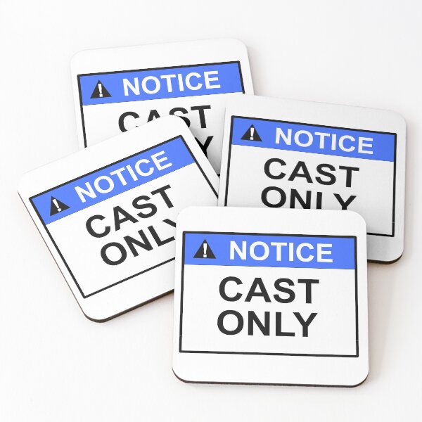 Item preview, Notice cast only sign design  designed and sold by SumoShark.