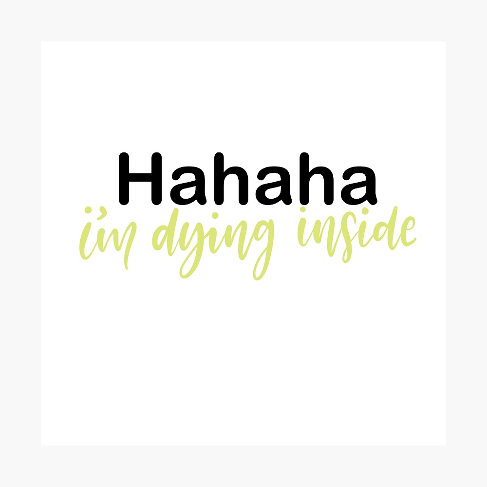Hello I M Dying Inside Sticker By Mabelsbox Redbubble