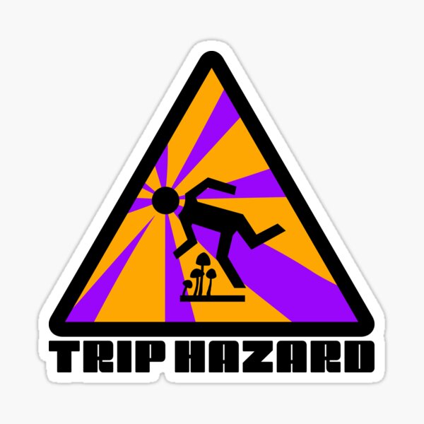 Item preview, Purple Trip Hazard Psychedelic Warning Sign designed and sold by Normandie Rainwater.