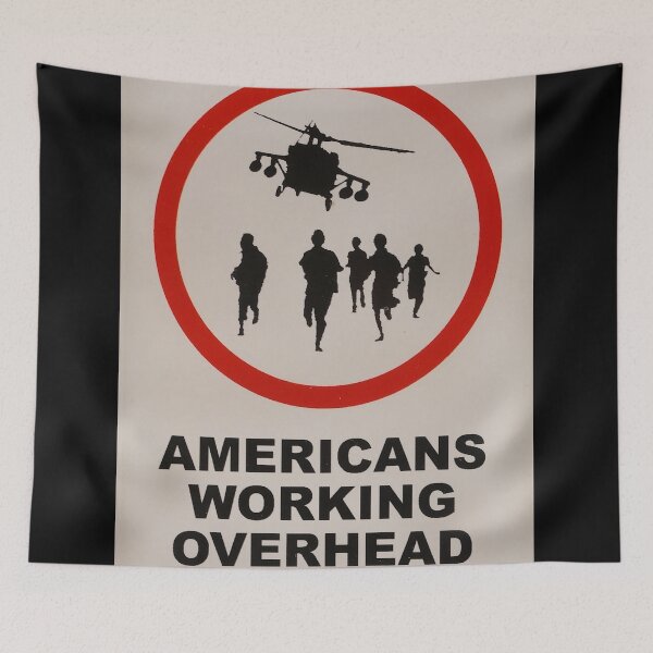 Item preview, Banksy Sign Americans Working Overhead designed and sold by WE-ARE-BANKSY.