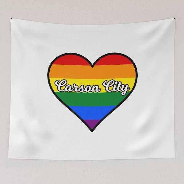 Aperçu de l'œuvre Carson City Nevada Gay Pride Coeur créée et vendue par fearcity.