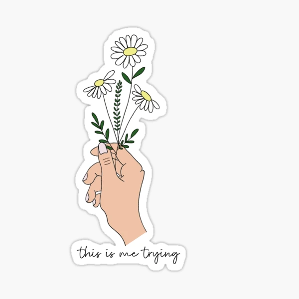 This is me trying folklore lyrics Sticker for Sale by claire-marie-23   Sticker design inspiration, Cute laptop stickers, Phone case stickers