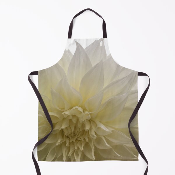 Item preview, Soft Eggshell White Semi Cactus Dahlia Flower in Bloom. Petal Pattern 060 designed and sold by Bees-n-Flowers.