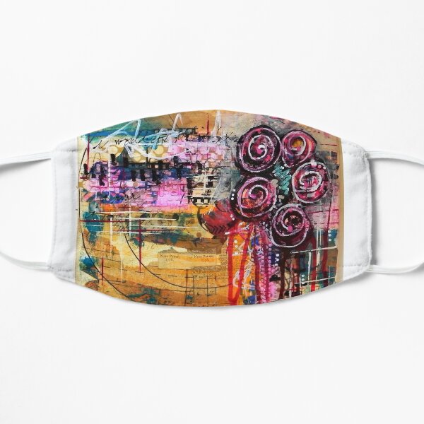 Abstract Weeping Floral Flat Mask