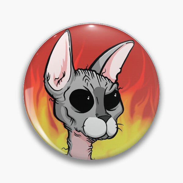 Item preview, Flaming Sphynx - Hairless Cat designed and sold by SMilllar.