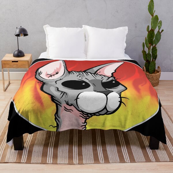 Item preview, Flaming Sphynx - Hairless Cat designed and sold by SMilllar.