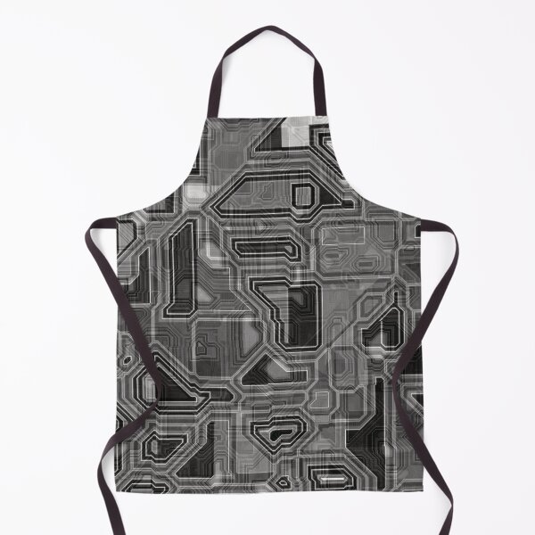 Item preview, cyber tecno pattern in black and white designed and sold by Department61.