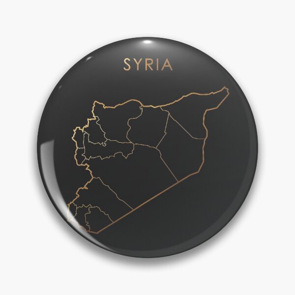 Item preview, Syria Gold Outline Map with State Boundaries designed and sold by Alo.