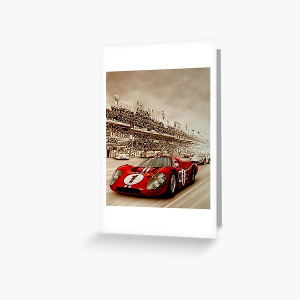 POMONA SHELBY COBRA; Road Racing Print Greeting Card